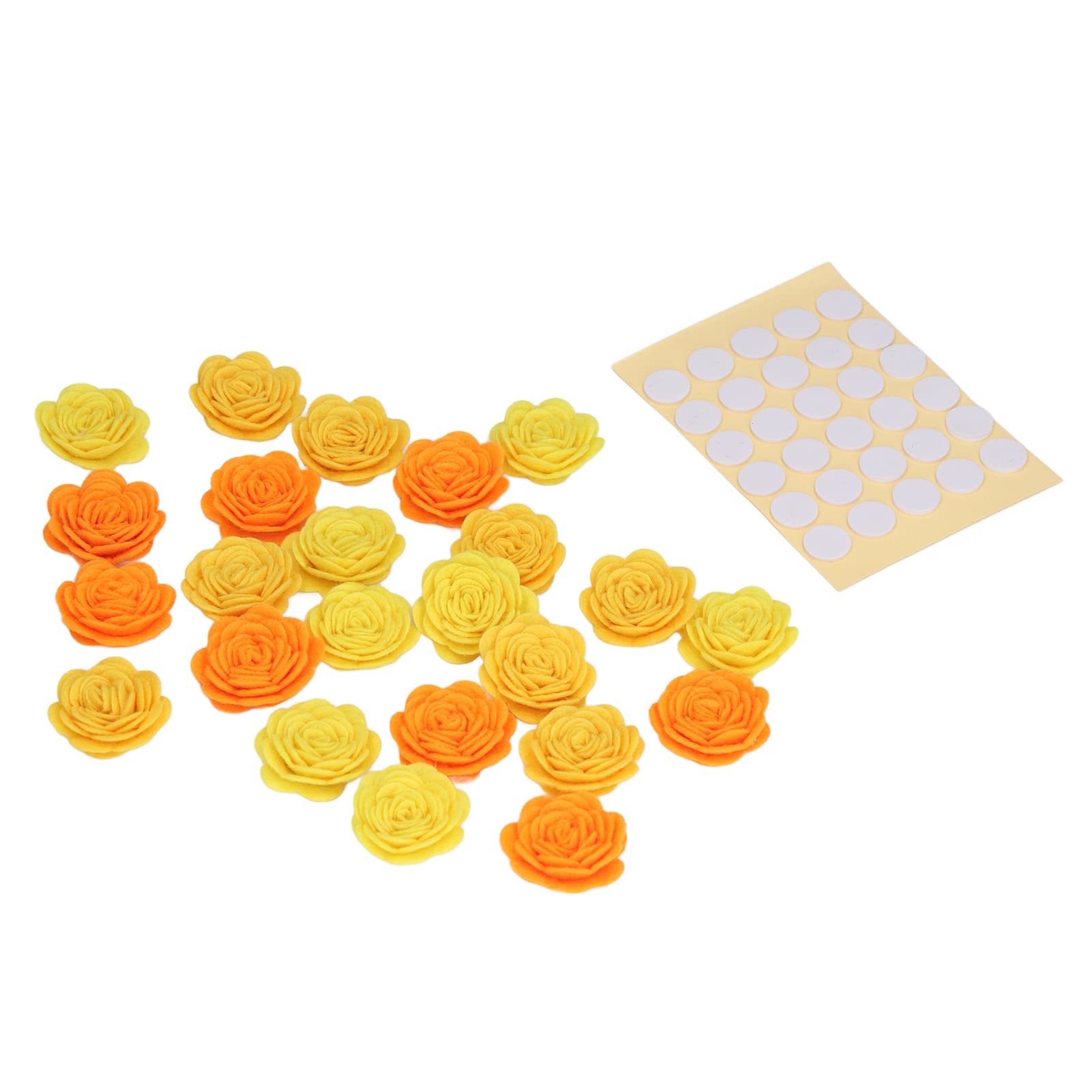 Adsire Artificial Rose Flowers for Wedding Decorations - Beautiful Yellow Gradient Color, Fade-Resistant & Comfortable Feel, Perfect for Hair Accessories, Bouquets, and Home Decor