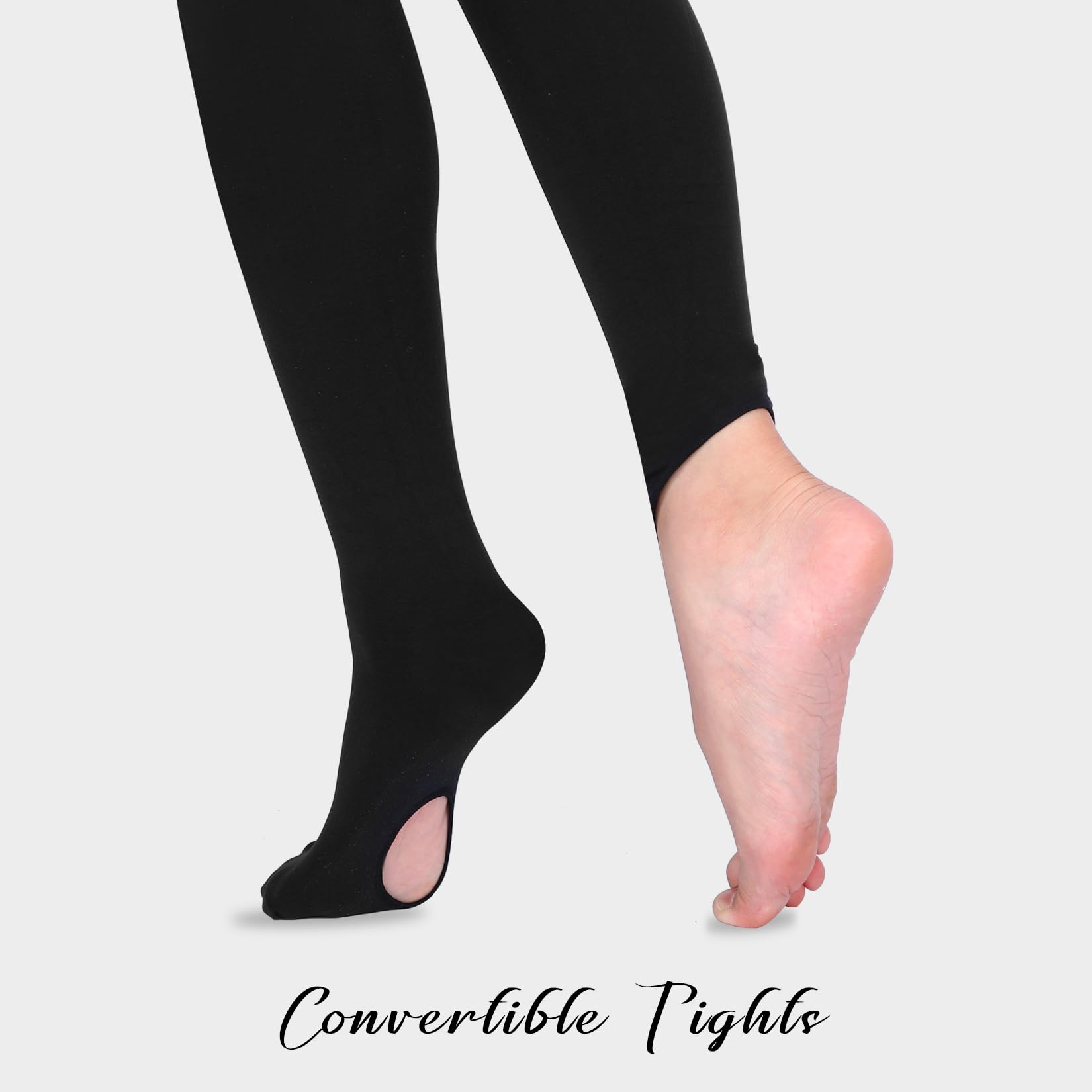 HiDance Women's Ballet Dance Tights - Ultra Soft Convertible Footed Tights for Ballet, Jazz & Contemporary Dance - Perfect for Dance Class, Performance & Practice