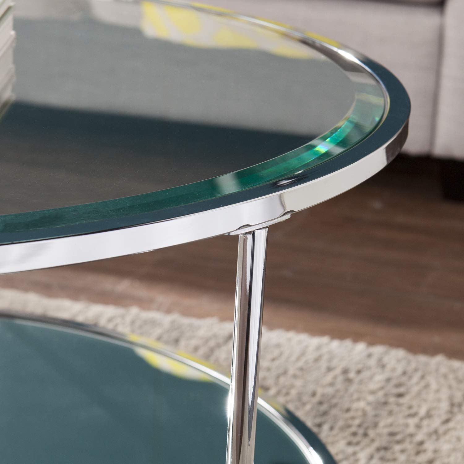SEI FURNITURE Risa Cocktail Table - Modern Black Coffee Table for Living Room, Perfect for Small Spaces & Home Decor