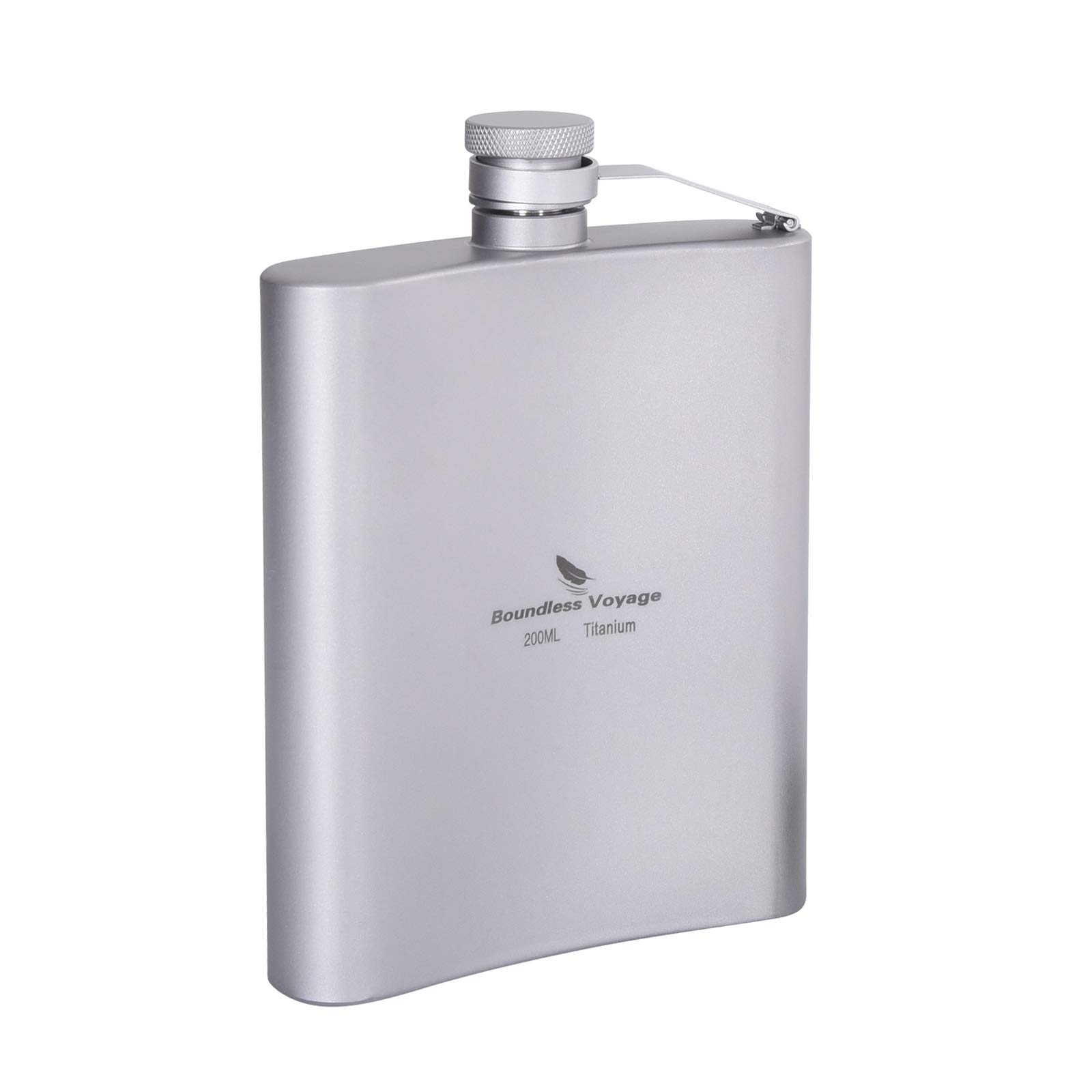 Premium Titanium Ultra-Light Hip Flask with Funnel - Portable Camping Whiskey Bottle for Outdoor Adventures, Picnics & Travel Accessories
