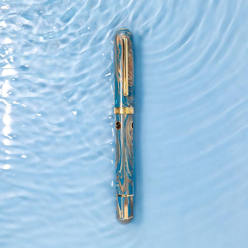 Nahvalur (Narwhal) Nautilus Fountain Pen - Aqua Regia (Royal Water) Limited Edition 2024 - Premium Writing Instrument for Collectors, Calligraphy & Everyday Use