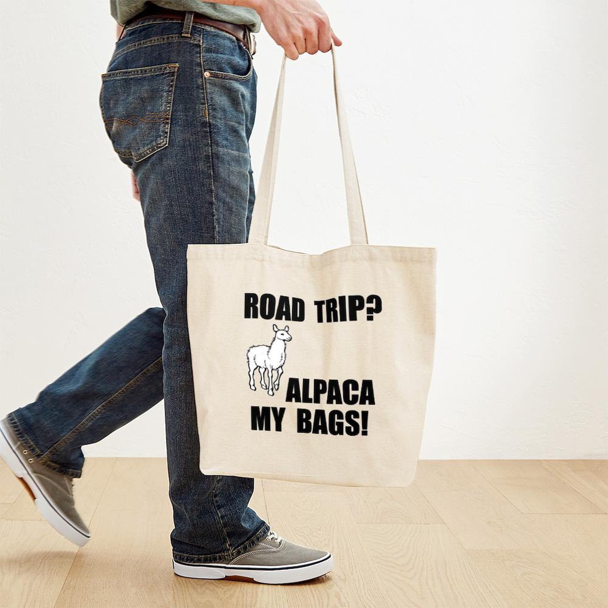 Alpaca My Bags! Natural Canvas Tote Bag - Eco-Friendly Reusable Shopping Bag for Groceries, Beach & Travel | CafePress