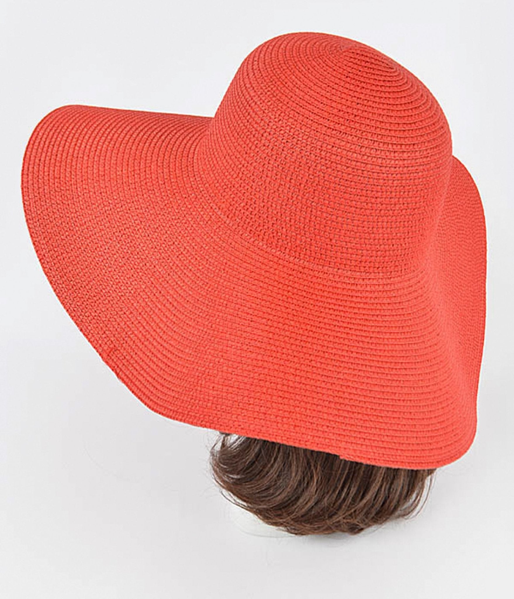 Stylish Red Wide Brim Sun Hat for Women - UV Protection Summer Beach Hat for Outdoor, Travel & Vacation Accessories