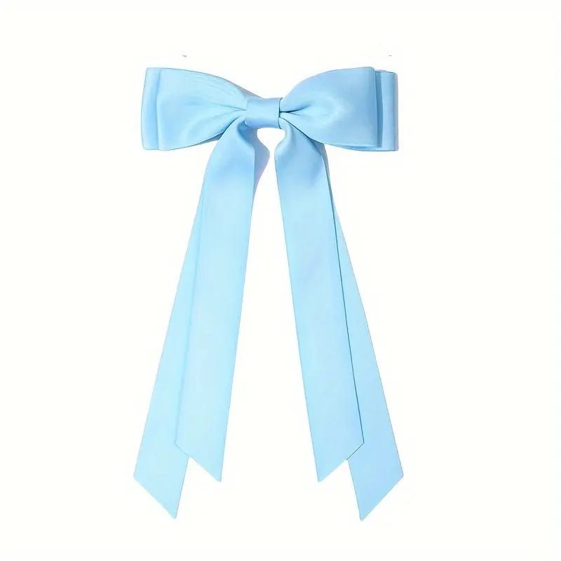 Silky Satin Hair Barrettes with Bows - Elegant Hair Accessories for Women & Girls - Perfect for Weddings, Parties & Everyday Styling