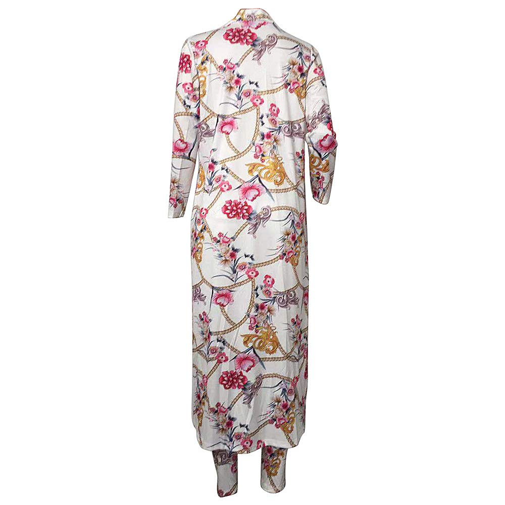 Women's 2 Piece Outfit Set - Tie Dye Print Long Sleeve Cardigan & High Waist Trousers - Casual Loungewear for Home, Office & Street Style Fashion