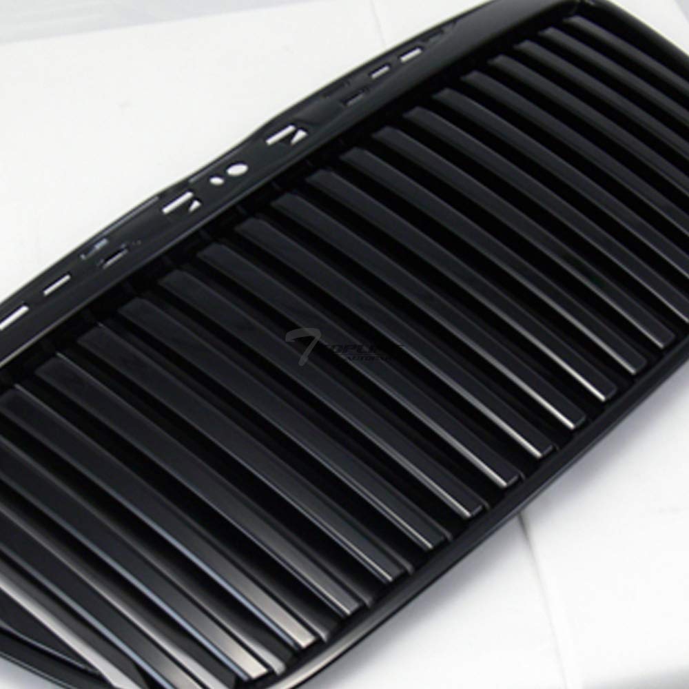 Glossy Black ABS Front Bumper Grille Guard Compatible with 2011-2014 Chrysler 300 & 300C | Luxury Vertical Hood Grill for Enhanced Vehicle Protection & Style