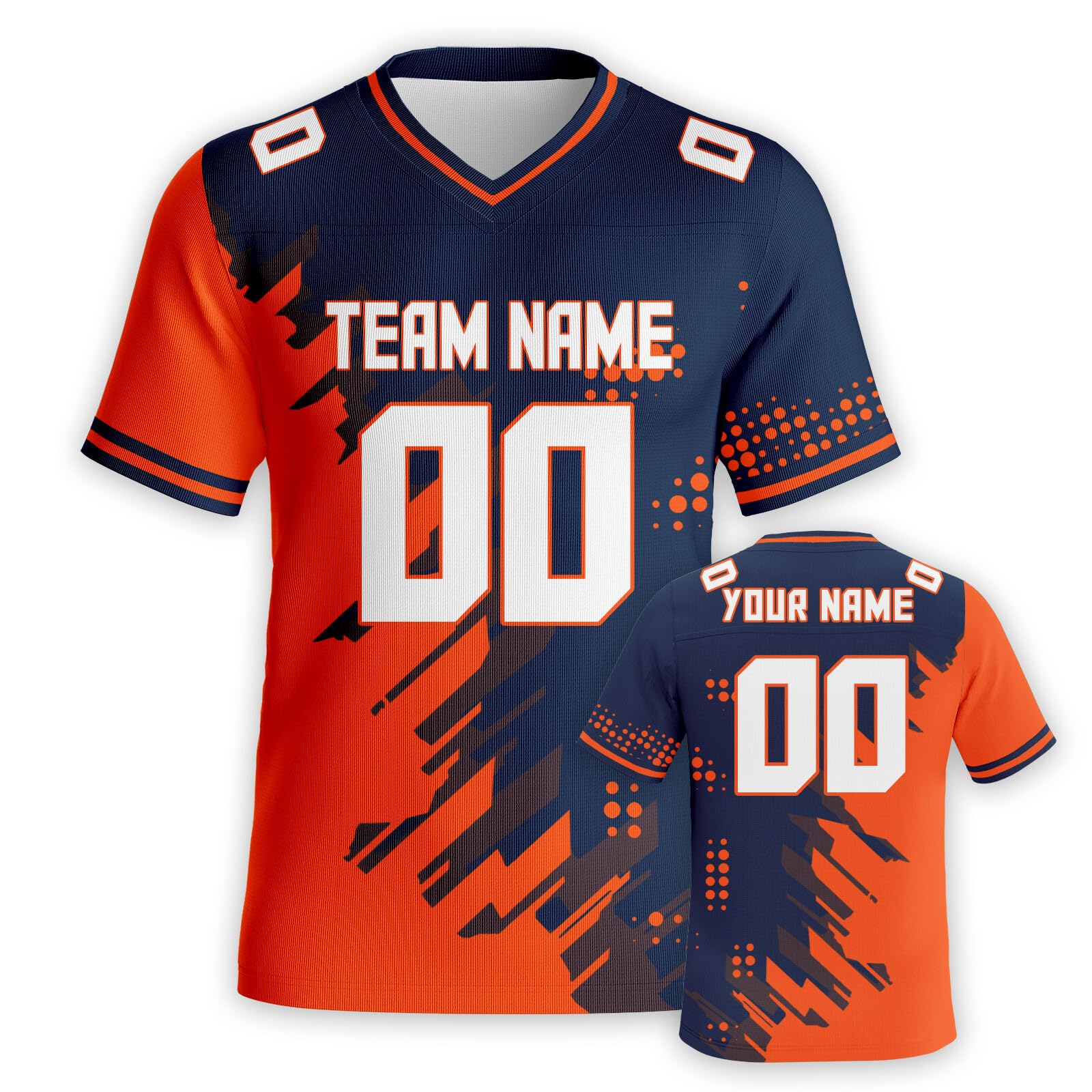 Custom Football Jersey Personalized with Team Name & Number - Rugby Shirts for Men, Women, Youth & Kids - Perfect for Team Sports, Gifts & Fan Apparel