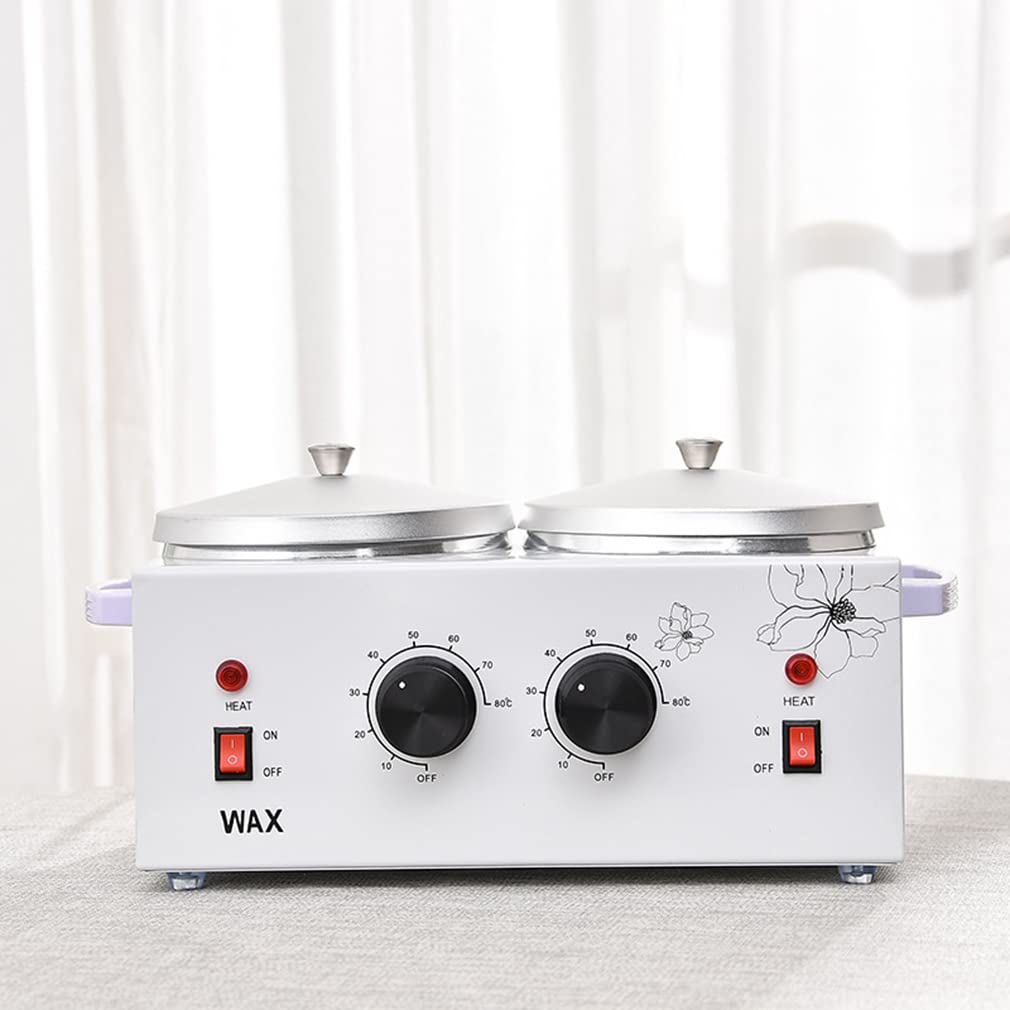 Professional Wax Warmer 1200CC Double Pot Heater, Adjustable Temperature Waxing Machine for Hair Removal - Painless Waxing for Women & Men at Home or Salon - Perfect for Legs, Arms, Bikini & Facial Hair Removal