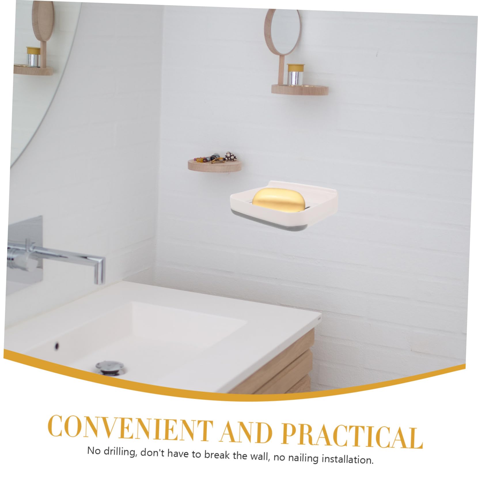**Cabilock 1 Set Diatomite Soap Dish Holder - Absorbent Soap Box, Soap Rack & Bathroom Organizer for Shower, Sink & Countertop - Keeps Soap Dry & Prevents Mess**    *(Use Case: Perfect for bathrooms, showers, kitchens, and RVs to keep soap dry and surfaces clean.)*