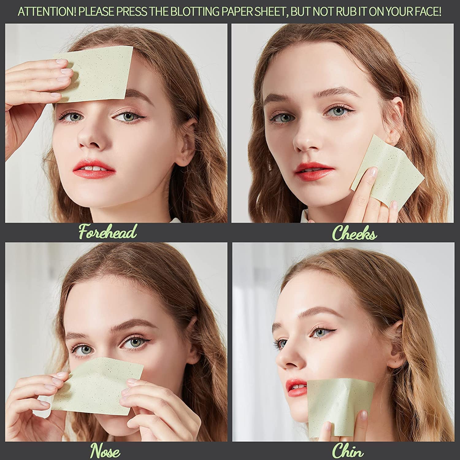 Lerfot Green Tea Infused Oil Absorbing Sheets - 100 Count Premium Facial Blotting Papers for Oily & Acne-Prone Skin | Makeup-Friendly Shine Control | Portable Dispenser Pack for Women & Men | Perfect for On-the-Go Touch Ups, Gym, and Travel