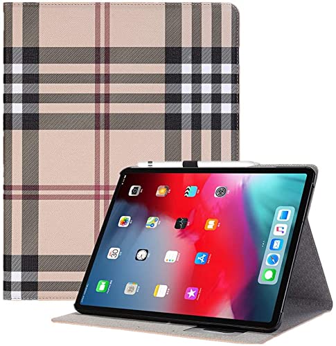 Luxury Folio Stand Case for iPad Pro 12.9 (6th/5th/4th/3rd Gen 2022/2021/2020/2018) - Premium Protective Book Cover with Pencil Holder & Multiple Viewing Angles (Yellow) - Perfect for Work, Study, Travel & Entertainment