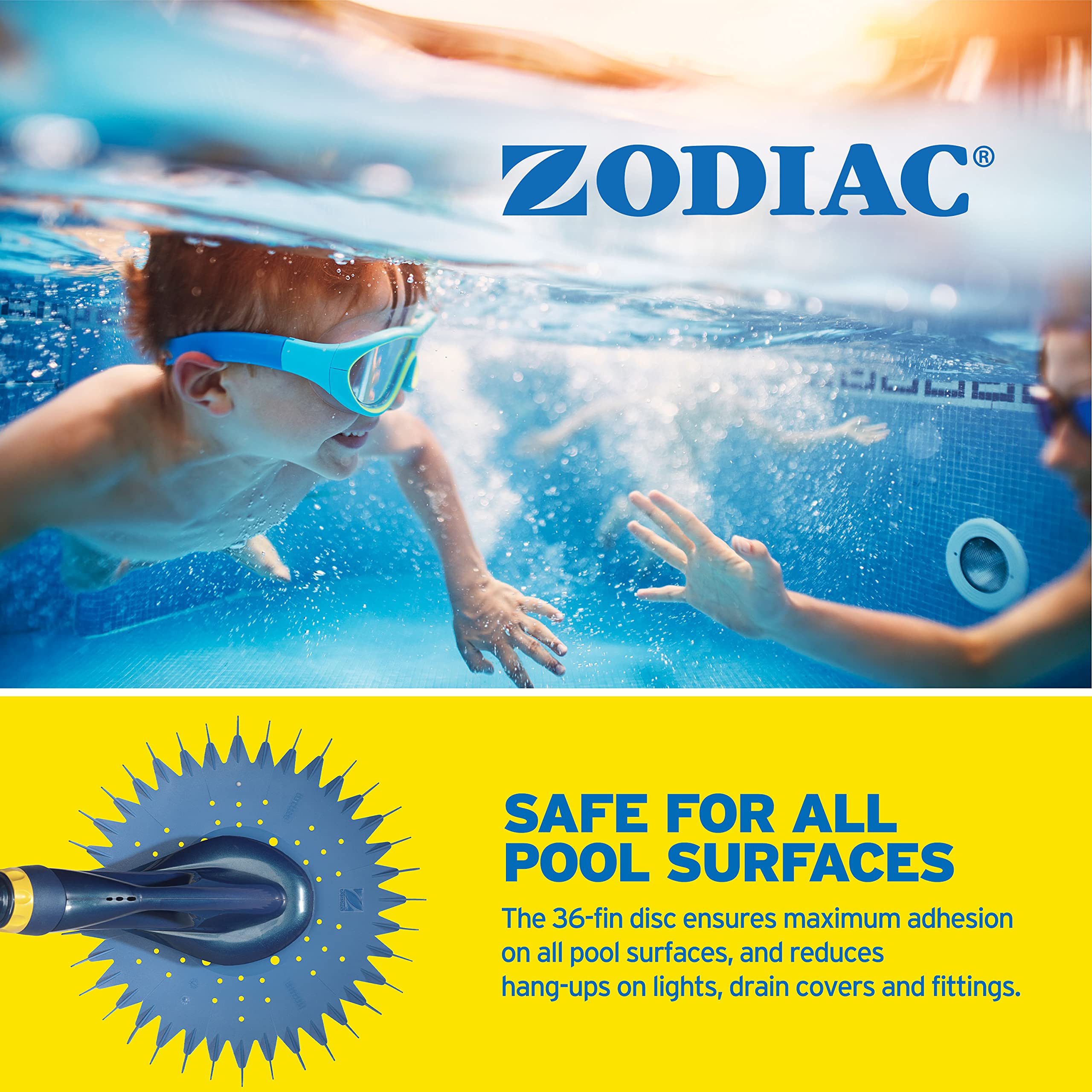 Zodiac G3 Automatic Suction-Side Pool Cleaner Vacuum for In-ground Pools - Efficient Robotic Pool Vacuum for Leaves, Dirt & Debris - Perfect for Concrete, Vinyl & Fiberglass Pools - Easy Pool Maintenance & Cleaning Solution