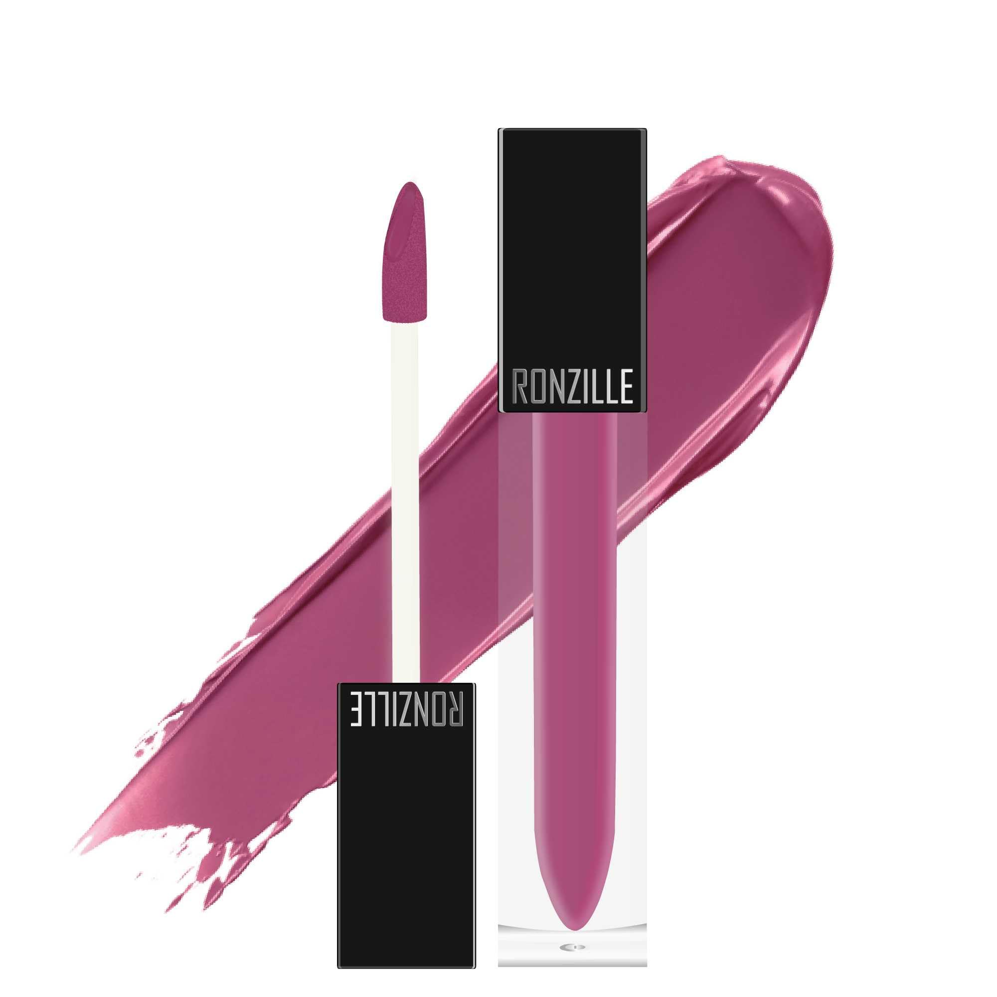 RONZILLE Vitamin E & Jojoba Oil Liquid Mousse Lipstick - 5ml Hydrating Lip Color (Fuchsia Chic) | Long-Lasting Moisturizing Lip Makeup for Day & Night Wear