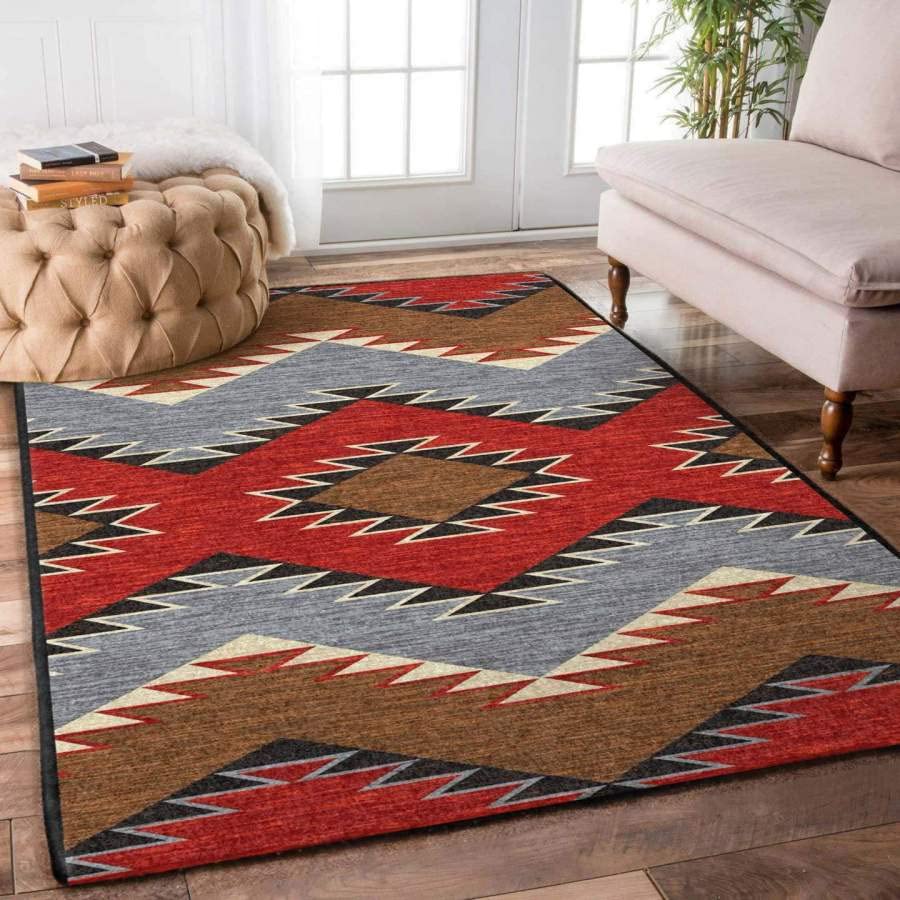 Southwest Area Rug 5x7 ft - Native American Geometric Design Modern Home Decor for Living Room, Bedroom & Office | Southwestern Style Rug with Tribal Patterns