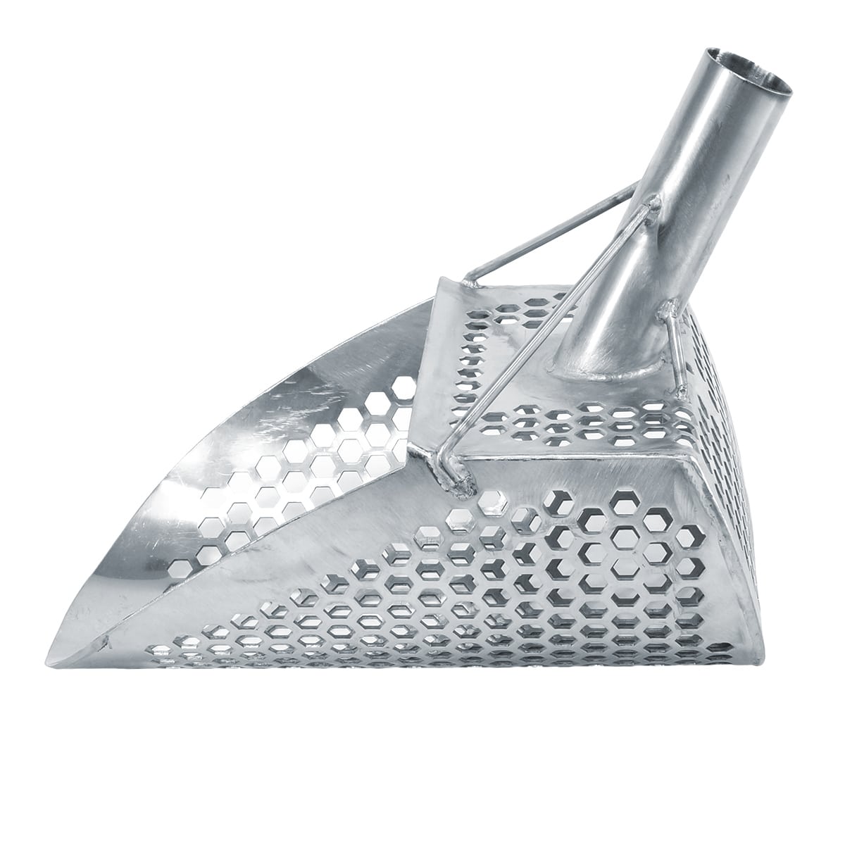 Dune Scoops Loch Ness 12 x 8 Inch Stainless Steel Metal Detector Sand Scoop for Beach Treasure Hunting & Gold Prospecting