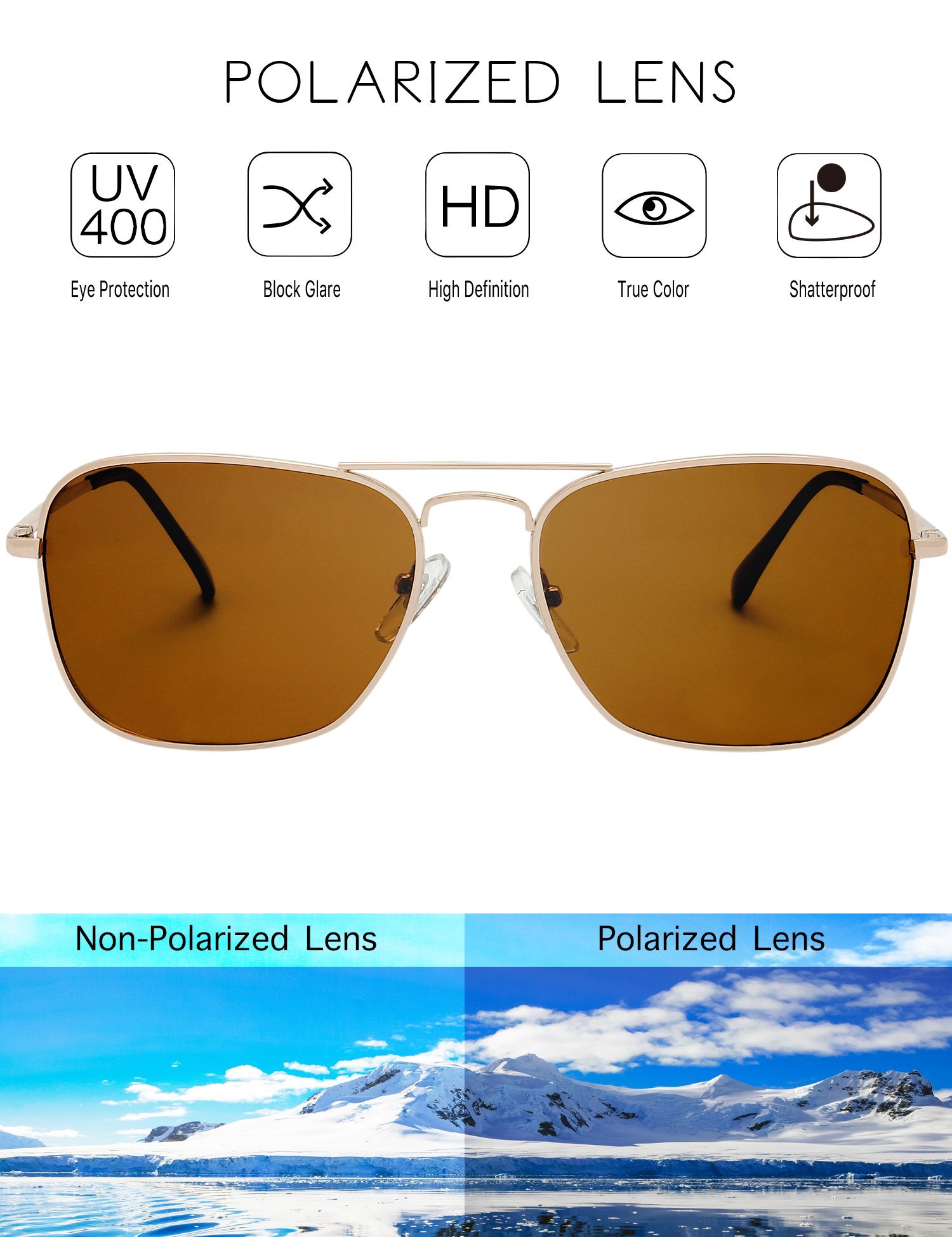 Retro Metal Frame Polarized Sunglasses for Outdoor Fashion
