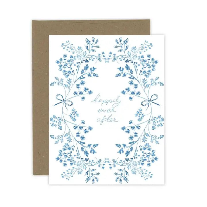 ALMEIDA ILLUSTRATIONS Happily Ever After Floral Wall Art - Romantic Home Decor for Bedroom, Living Room & Wedding Gifts
