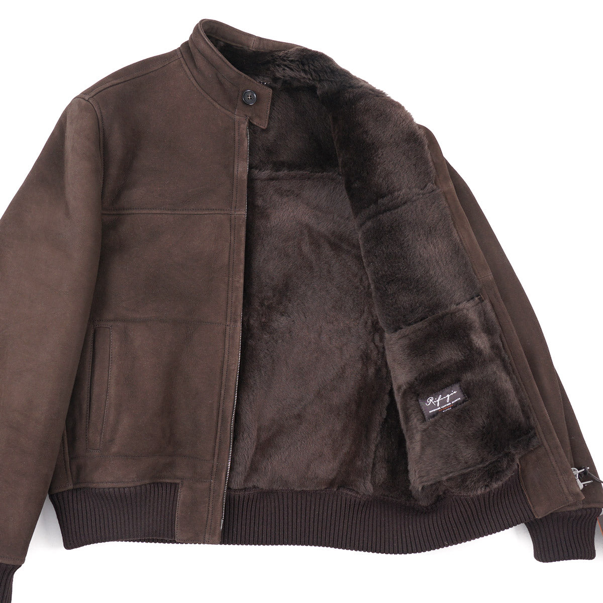 Premium Shearling Leather Bomber Jacket for Men - Warm Winter Aviator Coat with Soft Fleece Lining | Perfect for Cold Weather, Outdoor Adventures & Casual Style