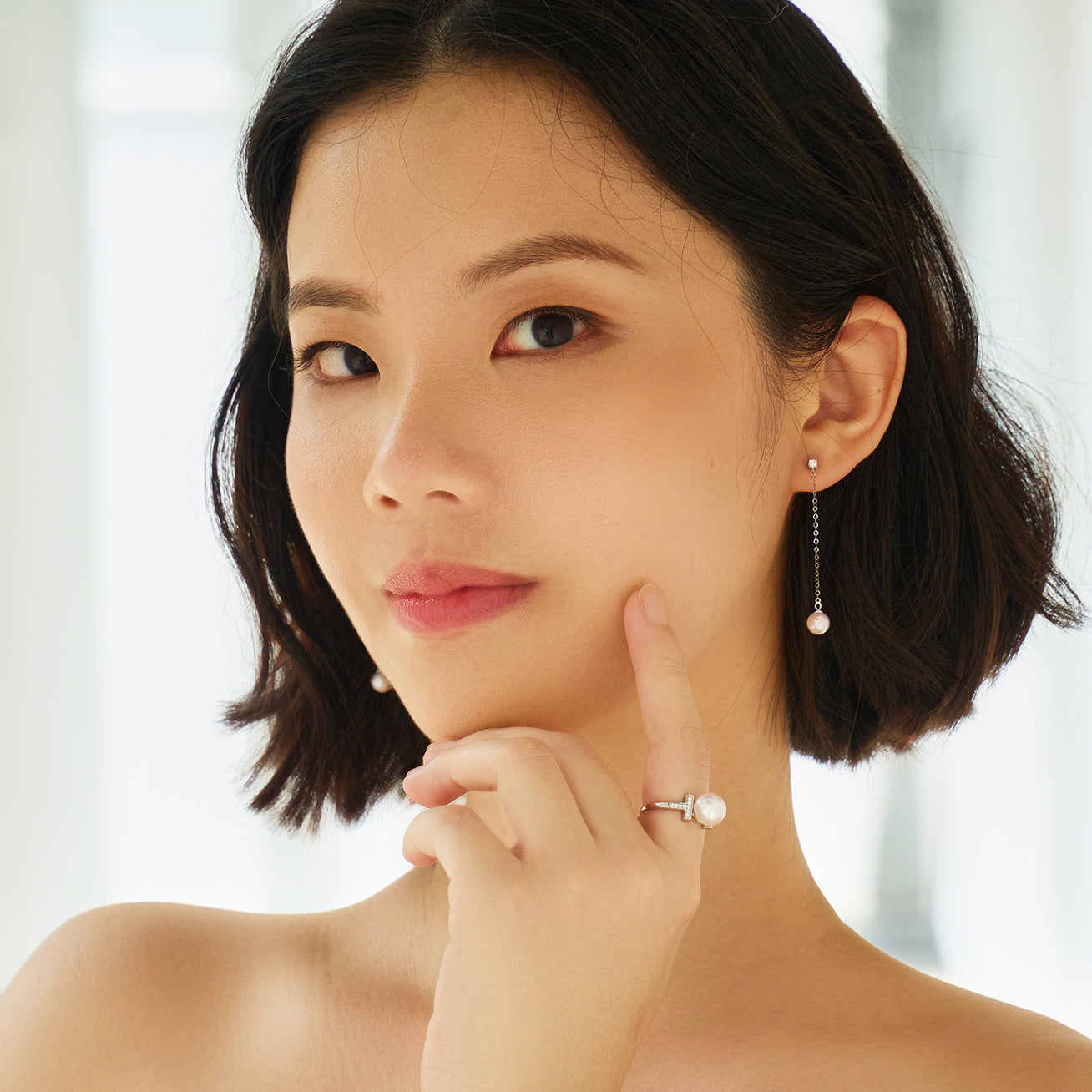 18K Gold Akoya Hanadama Pearl Stud Earrings - AAA Quality Japanese Cultured Pearls for Women, Gift for Anniversary, Wedding, Birthday, Valentine's Day