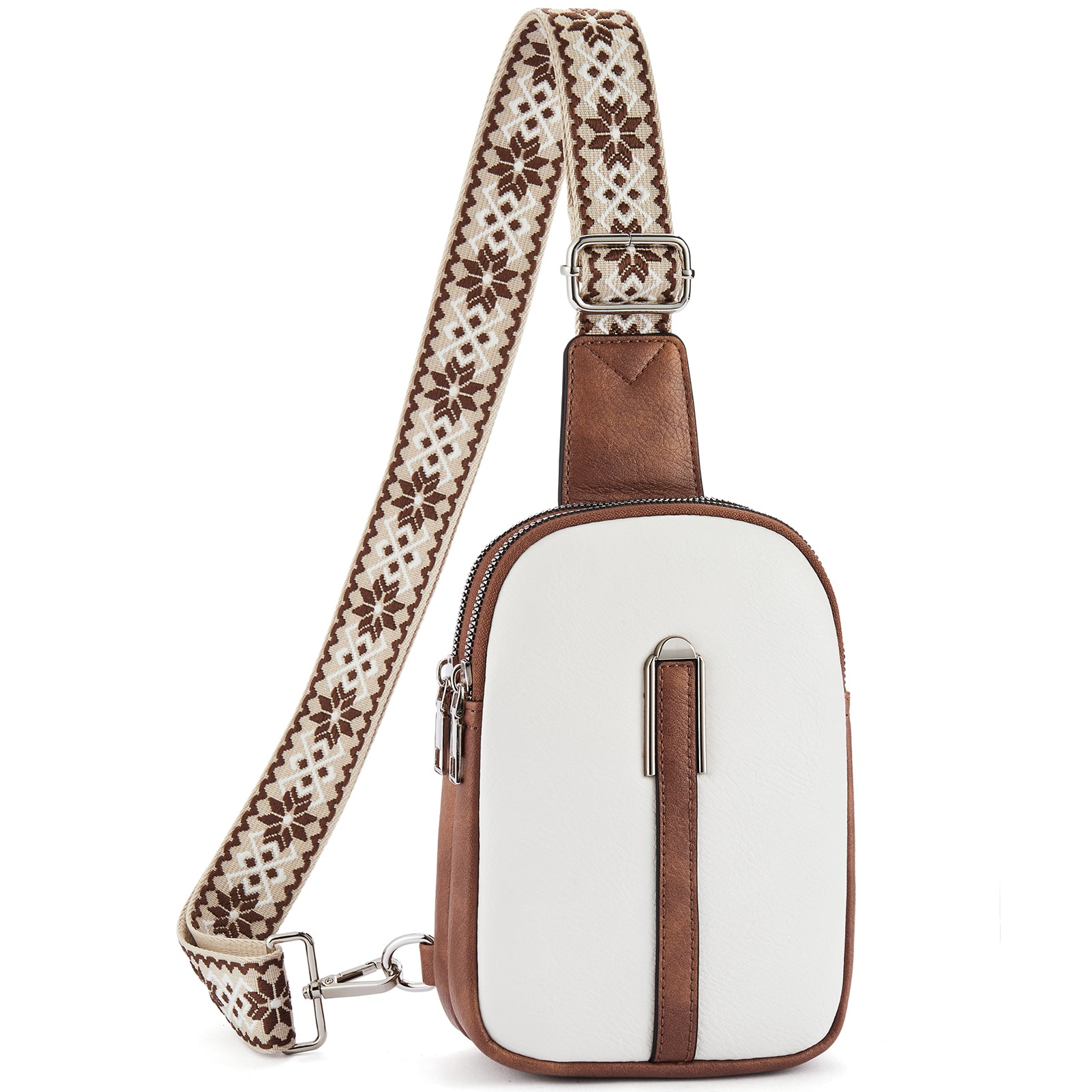Adjustable Embroidered Shoulder Strap Crossbody Bag for Women - Stylish & Comfortable Purse for Daily Use, Travel & Shopping