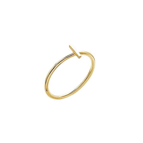 Amare Wear Initial Stackable Rings for Women - 24K Gold Plated Personalized Name Rings - Perfect for Gifts, Anniversaries, and Everyday Layered Jewelry Style