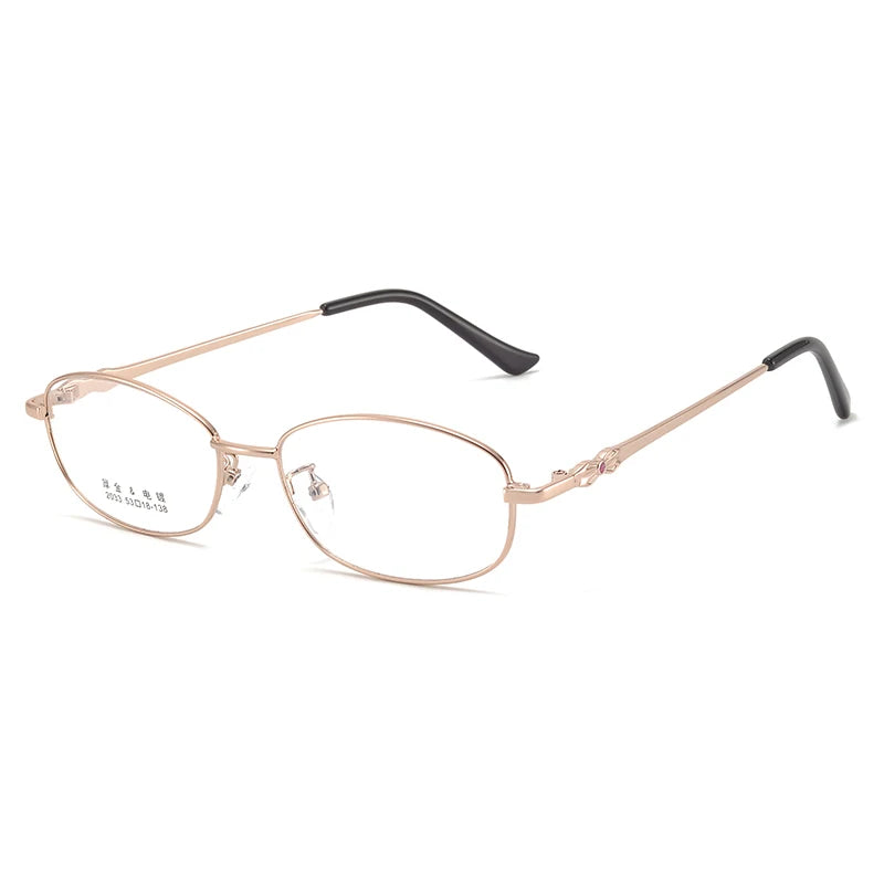 Bclear Women's Full Rim Oval Alloy Eyeglasses Frame My2033 - Lightweight & Stylish Eyewear for Work, Reading & Everyday Fashion