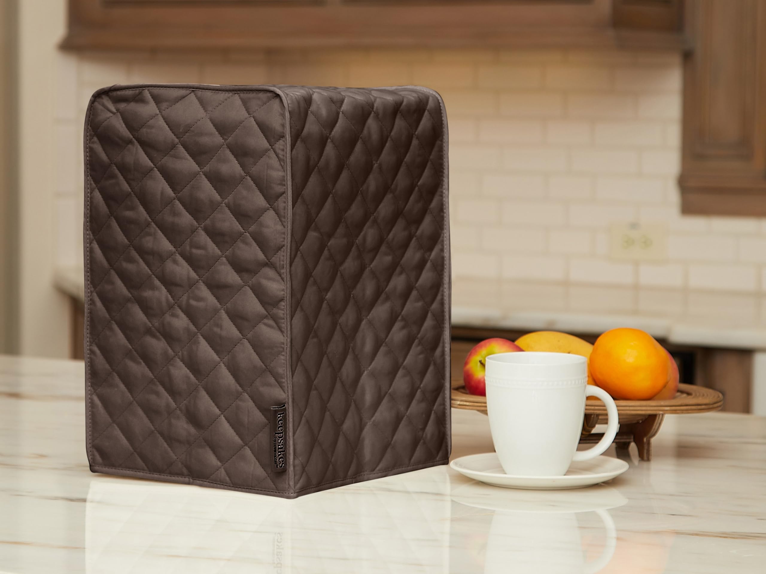 Dustproof & Washable Coffee Maker Cover - Stain Resistant Appliance Protector for Keurig, Nespresso & Drip Machines | Bronze Kitchen Decor for Countertop Protection