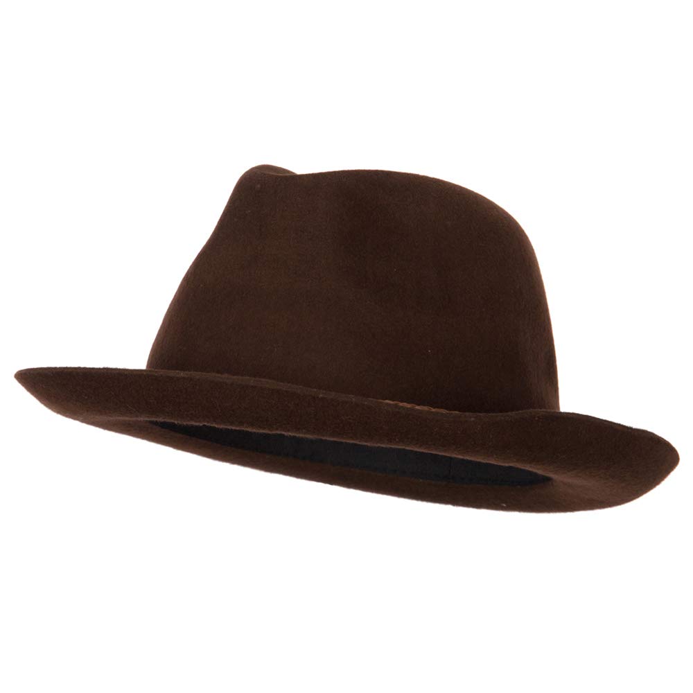 Jeanne Simmons Unisex Braided Leatherette Band Wool Felt Fedora Hat - Stylish Pinched Crown Design for Men & Women - Perfect for Outdoor Events, Weddings & Fashion Accessories