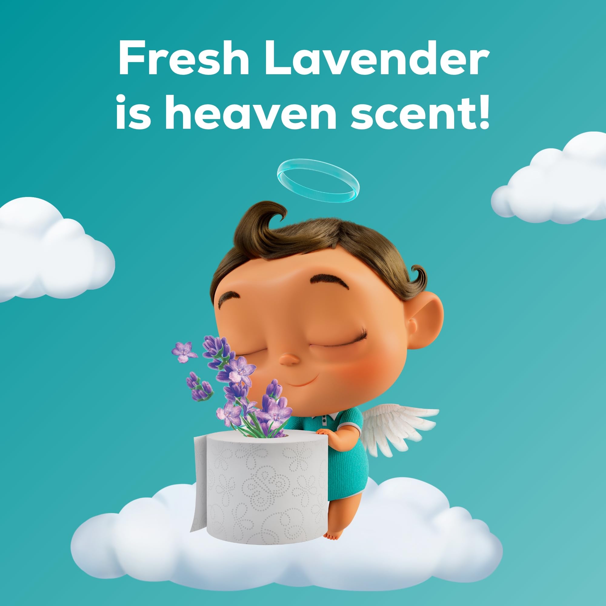 Angel Soft Toilet Paper - 8 Mega Rolls (32 Regular Rolls) | Fresh Lavender Scented, Ultra Soft & Strong Bath Tissue | Perfect for Home, Office & Guest Bathrooms