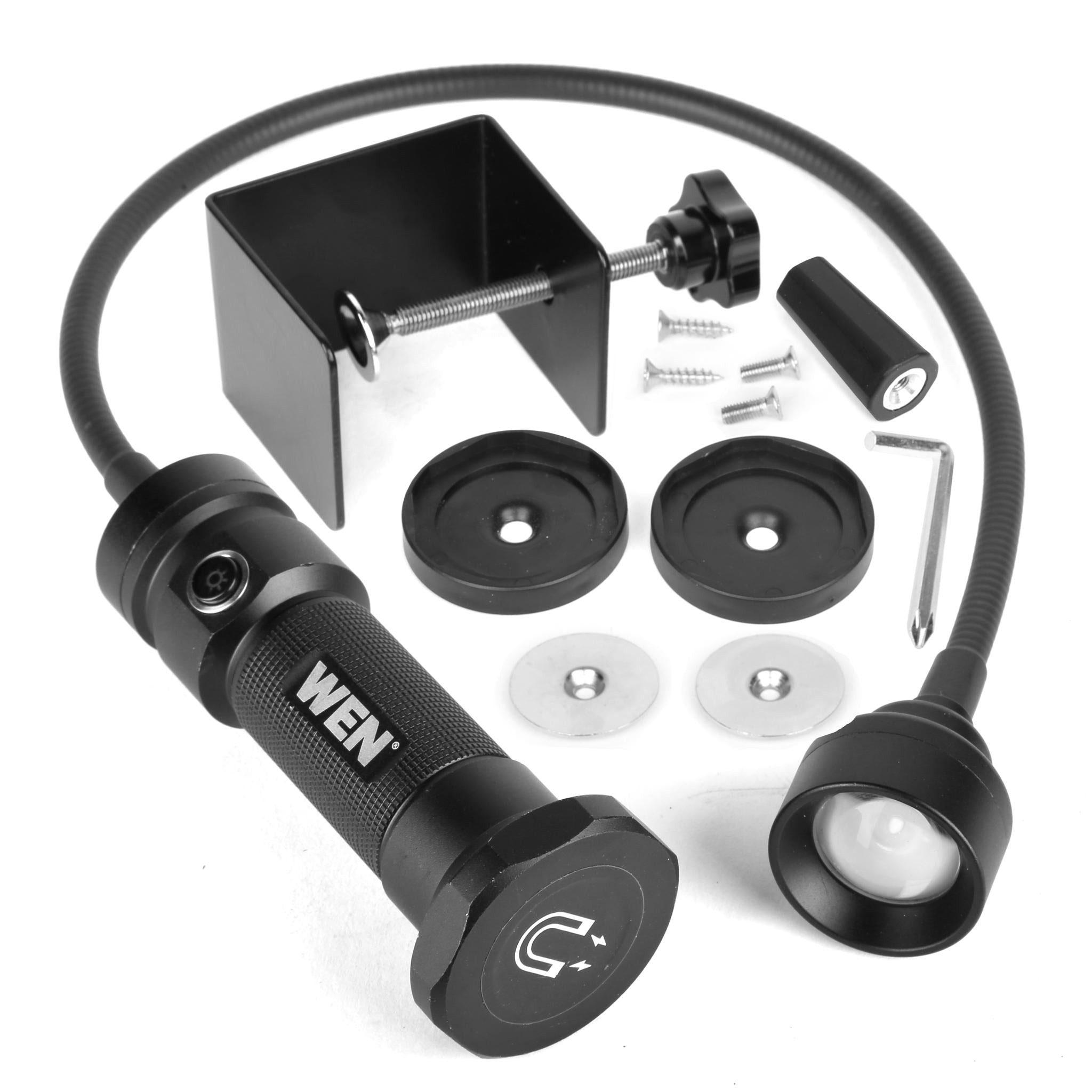 WEN WA120L 24 Inch Flexible Magnetic LED Work Light Kit - Bright Adjustable Task Lighting for Garage, Workshop, and Automotive Repairs