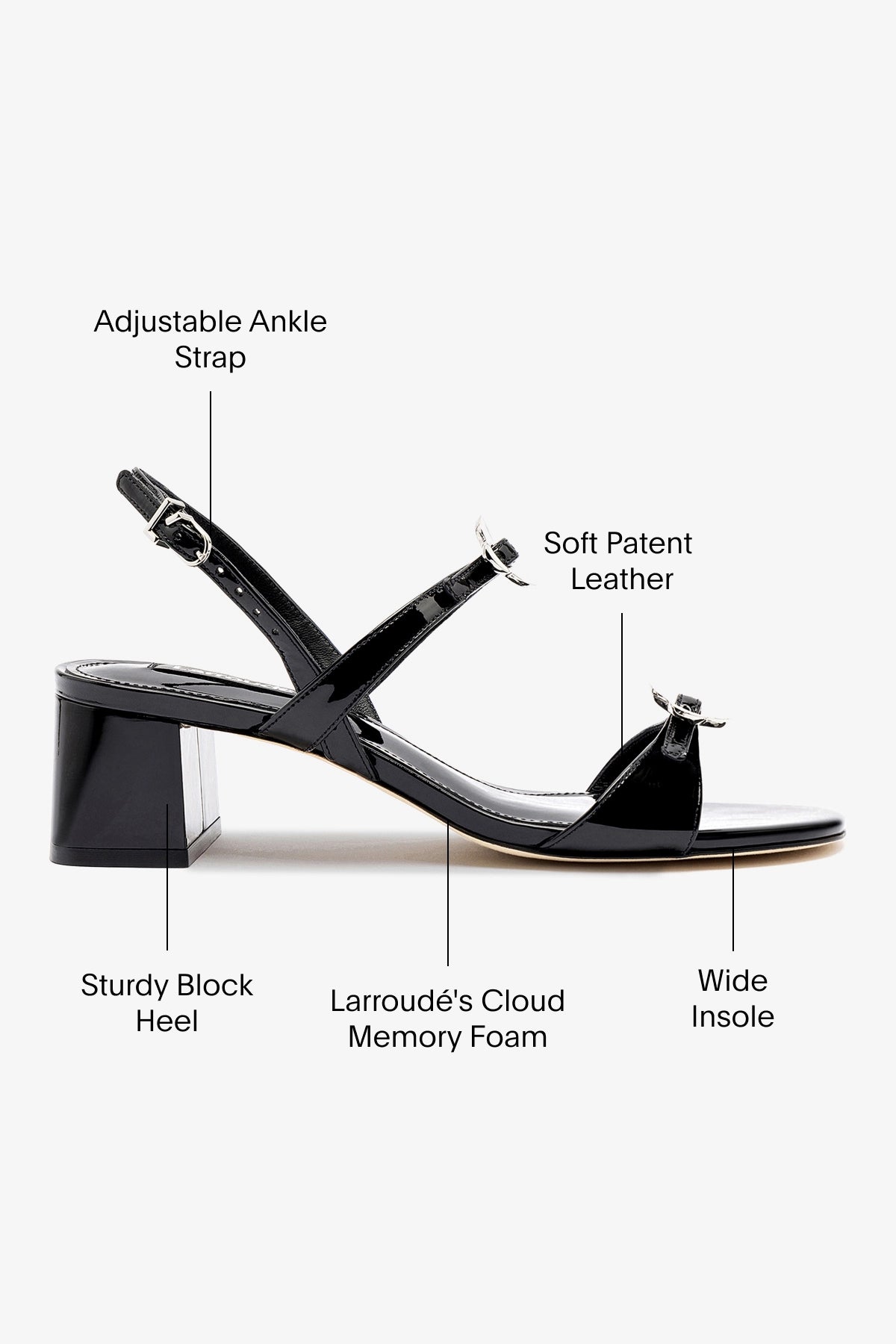 Tinx Block Black Patent Leather Heels - Stylish Women's Dress Shoes for Parties, Weddings & Evening Events