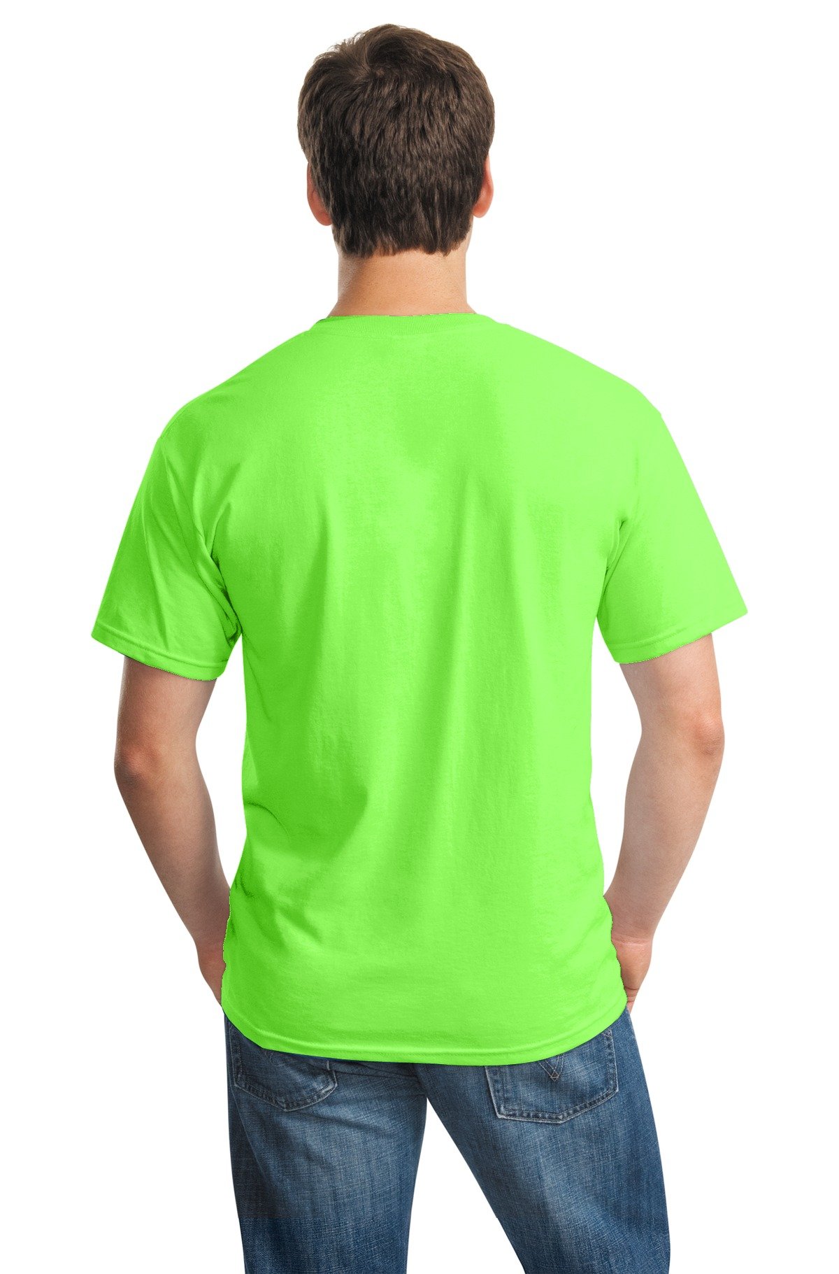 100% Heavy Cotton T-Shirt for Men | Soft & Comfortable Crewneck Tee | G500 Series in Neon Green, Neon Blue, Light Blue & Electric Green | Perfect for Casual Wear, Gym & Everyday Outfits