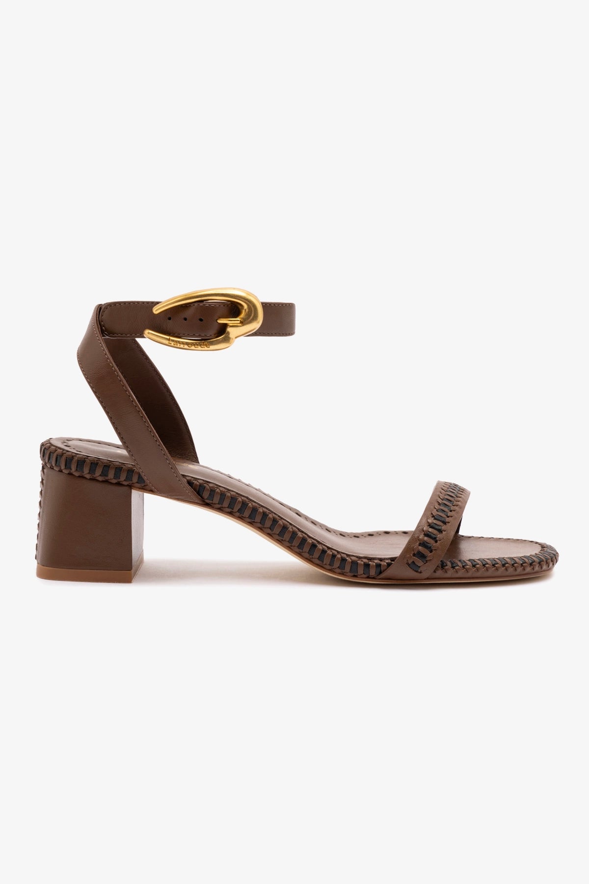 Verona Block Heel Sandals for Women - Genuine Burnt Umber Leather Comfortable Slip-On Shoes | Perfect for Office, Date Night & Summer Outfits