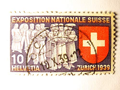 Vintage Switzerland 20x30 Inch Laminated Poster - Colorful Centime Stamp Design for Home & Office Decor | Perfect for Living Room, Bedroom or Gift
