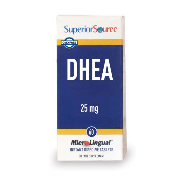 SS DHEA 25mg 60 Capsules - Natural Hormone Support for Energy, Stress Relief & Vitality | Adrenal Support Supplement for Men & Women | Boost Mood & Wellness