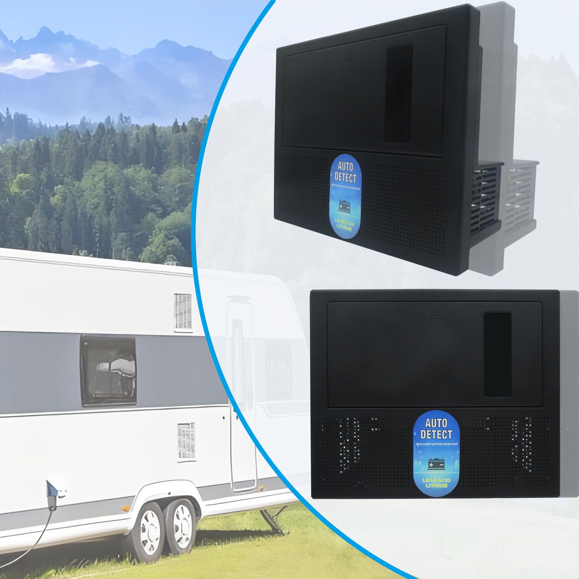 WF-8955-AD 55 Amp RV Power Converter Charger with 11 Circuits - WF8900 Series DC Power Center for Campers & Motorhomes | Perfect for Off-Grid Living & Boondocking