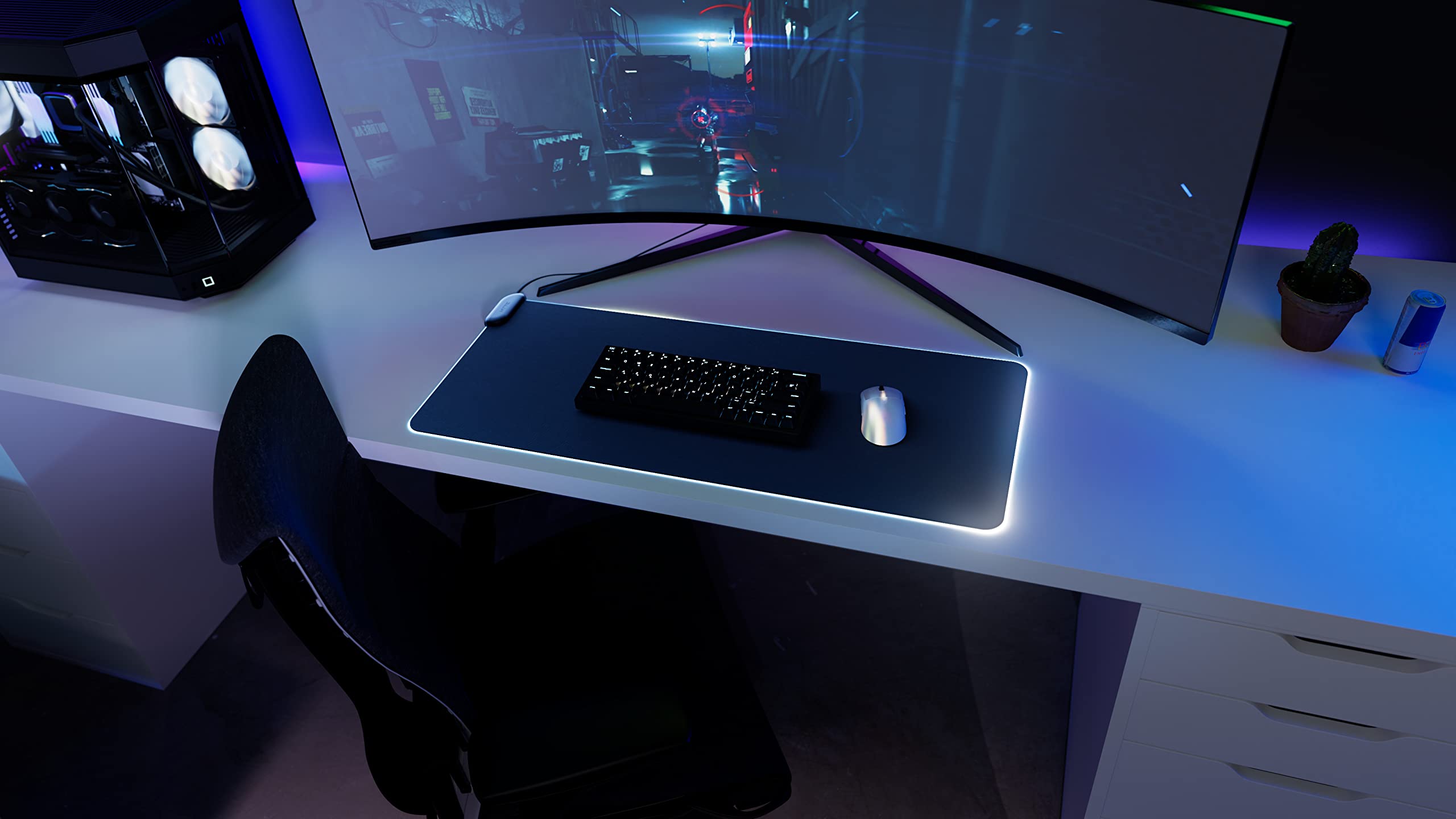 HYTE CNVS Intense Play Mat - Non-Slip Gaming Mouse Pad with Waterproof Surface for PC, Laptop & Console Gamers - Perfect for Esports, Office & Home Gaming Setup