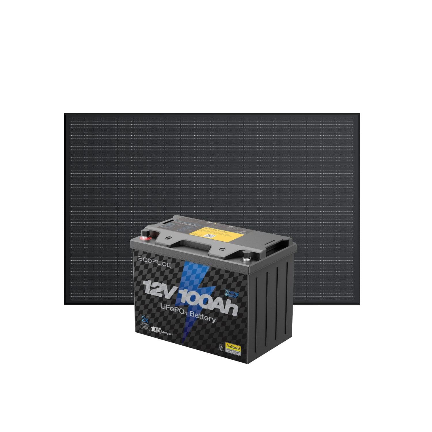 EcoFlow 12V 100Ah Lithium Deep Cycle Battery for Marine Trolling Motors - Power Your Boat, RV, Solar System & Off-Grid Adventures
