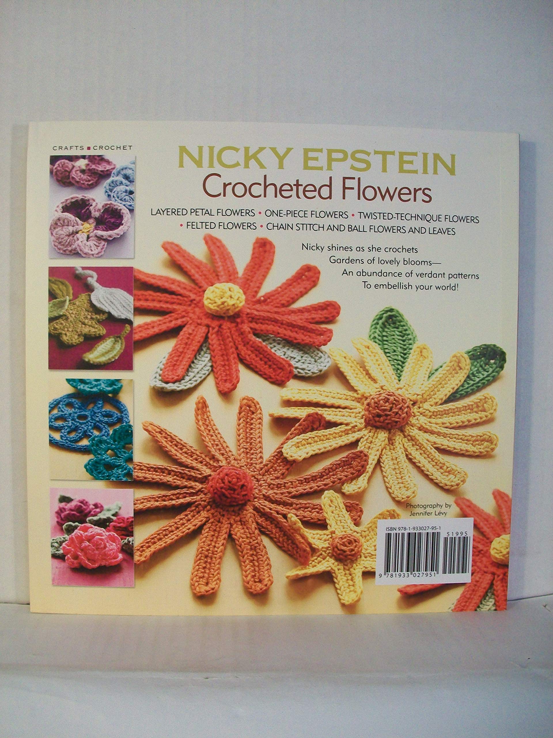 Nicky Epstein Crocheted Flowers - Handmade Crochet Floral Embellishments for DIY Crafts, Home Decor, and Fashion Accessories | Perfect for Scrapbooking, Gift Wrapping, and Clothing Decoration