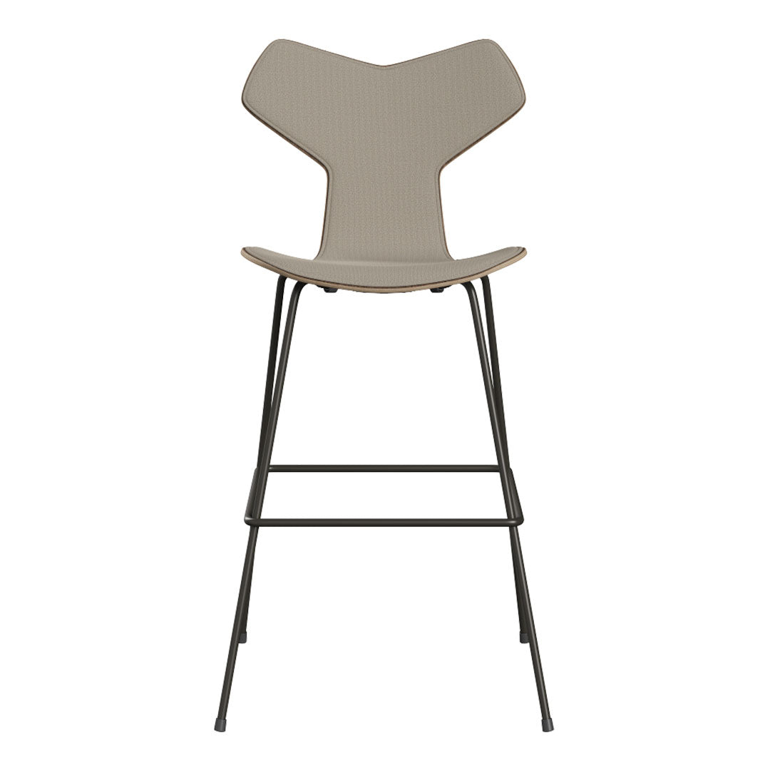 Grand Prix Bar Chair 3139 - Clear Lacquered Upholstered Counter Stool for Kitchen Island, Bar & Dining Room - Modern Home & Restaurant Furniture