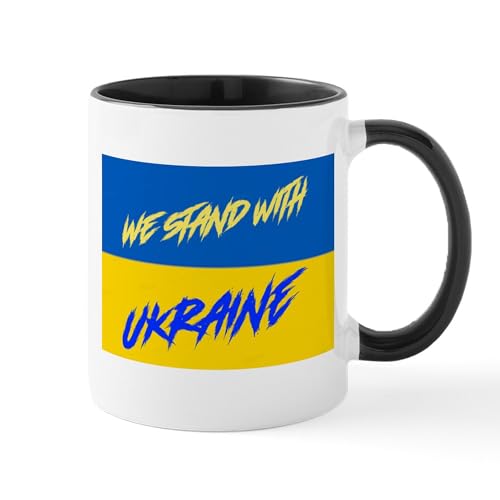 White/Black Inside - We Stand With Ukraine Mugs