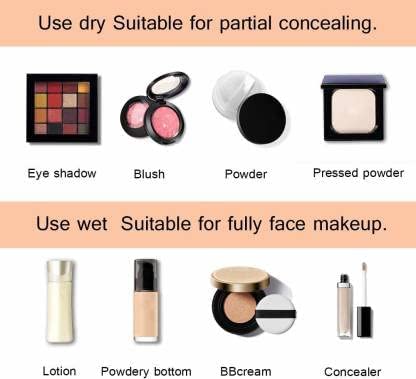 Premium Soft Black Foundation Brush & Sponge Set (Pack of 3) - Flawless Makeup Application