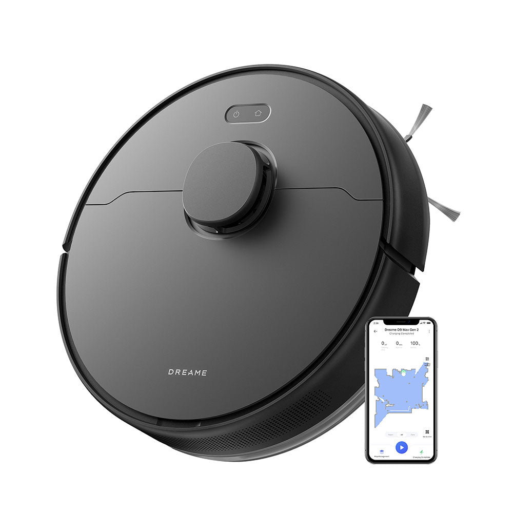 Dreame D9 Max Gen 2 Robot Vacuum and Mop Cleaner - Powerful 4000Pa Suction, Smart Mapping, Self-Charging - Perfect for Hardwood Floors & Pet Hair Cleaning (Home, Office, Apartment Use)