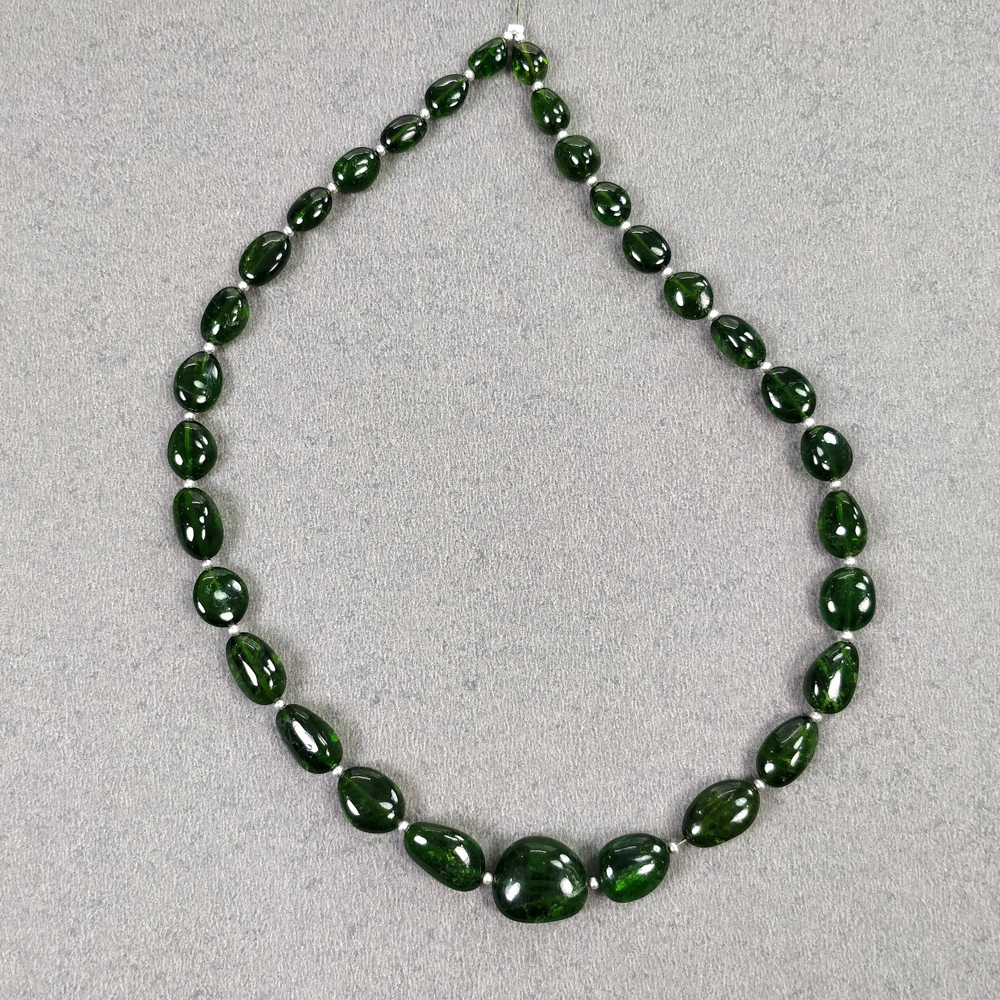 Natural Green Chrome Diopside Loose Beads - 85.80cts Genuine Gemstone Nuggets 6x5mm to 13x11mm for Jewelry Making (DIY Bracelets, Necklaces, Earrings) - Includes Video