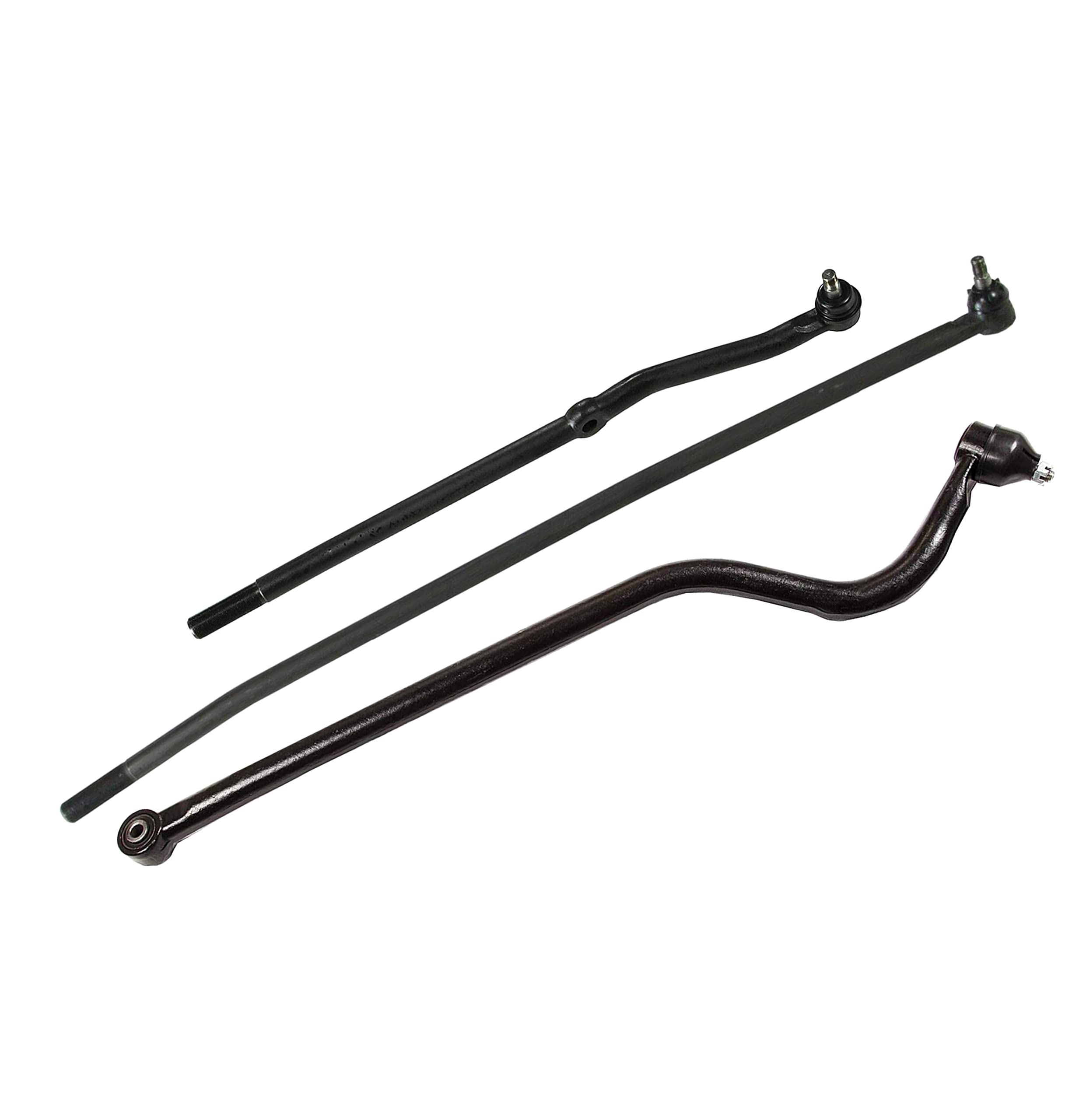 7-Piece Front Tie Rods Steering Kit with Track Bar & Drag Link Adjusting Sleeves - Compatible with 4WD Models (LH RH) - Heavy Duty Off-Road Truck Maintenance & Repair - Ideal for Jeep Wrangler, Ford F-150, Chevy Silverado & Ram 1500 Suspension Upgrades