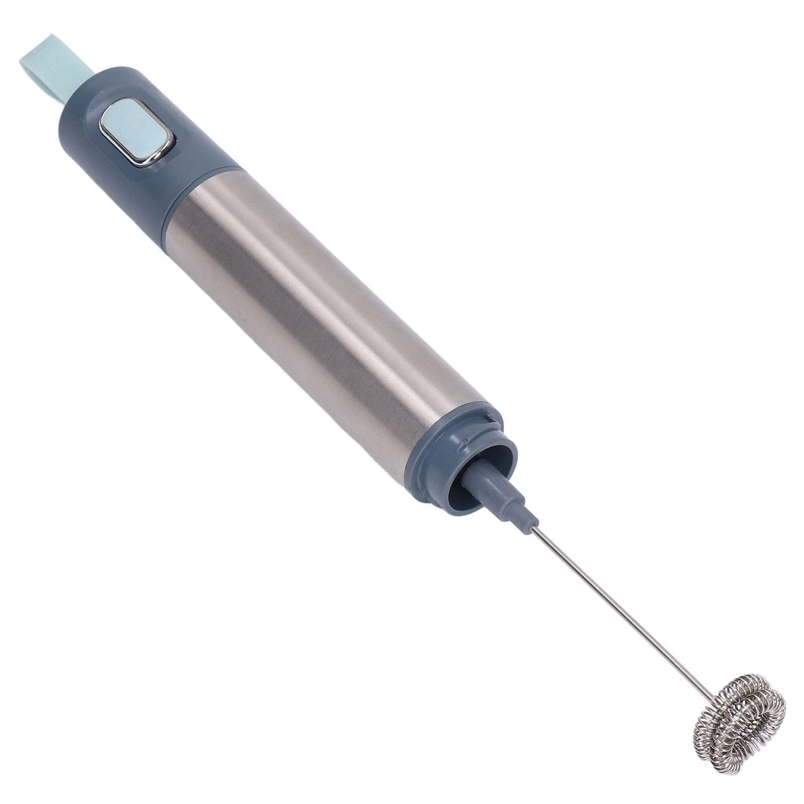 Mini 304 Stainless Steel Electric Milk Frother - Wireless Handheld Milk Foam Maker & Coffee Stirrer Mixer for Latte, Cappuccino & Hot Chocolate (Sea Blue) - Perfect for Home, Office & Coffee Shops