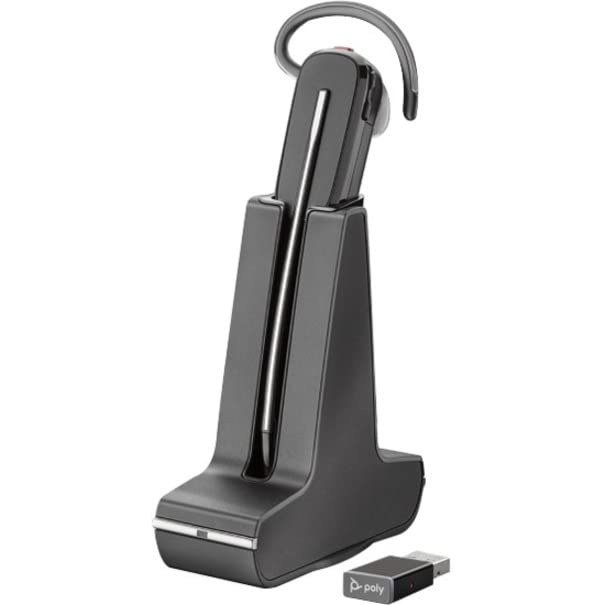 Plantronics Savi 8240 UC Convertible Wireless Headset - Noise Cancelling Bluetooth Headphones with Microphone for Office, Call Center & Remote Work (Black)