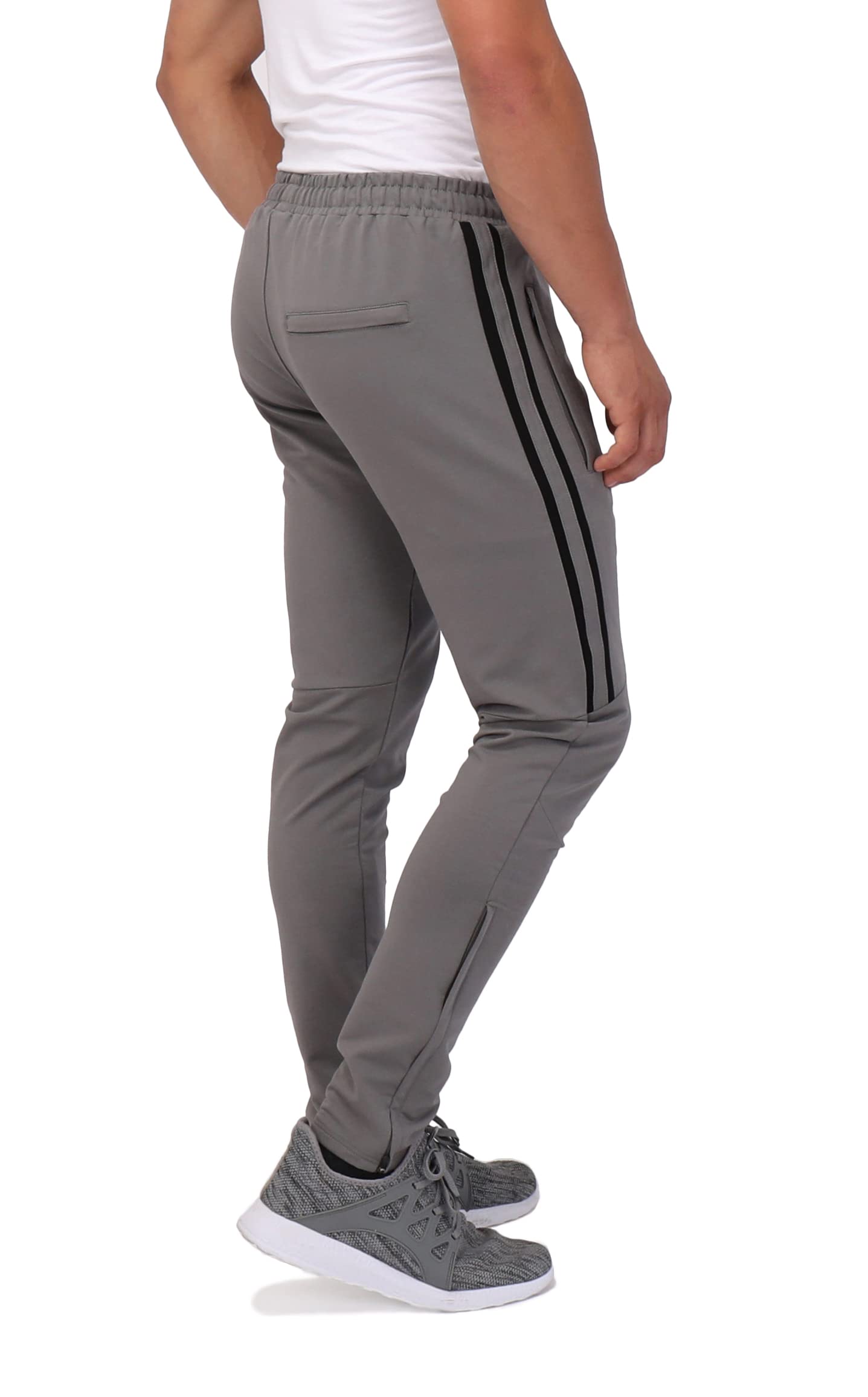 **Men's SCR Tall Jogger Sweatpants - 33/36 Inseam Athletic Pants with Zipper Pockets for Running, Gym & Casual Wear**