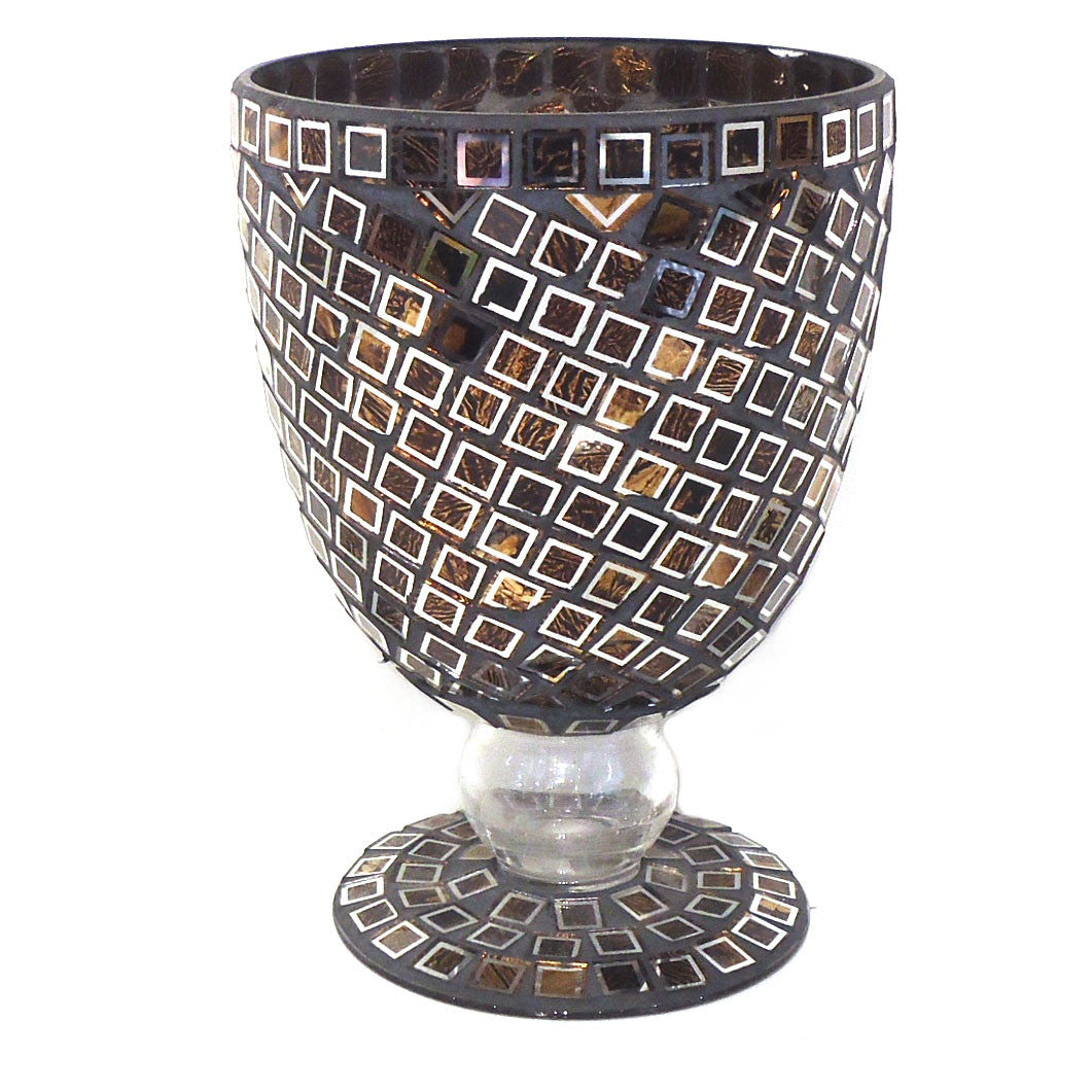 Stained Glass Hurricane Candle Holder - Elegant Mosaic Design for Home Decor, Wedding Centerpieces & Outdoor Lighting