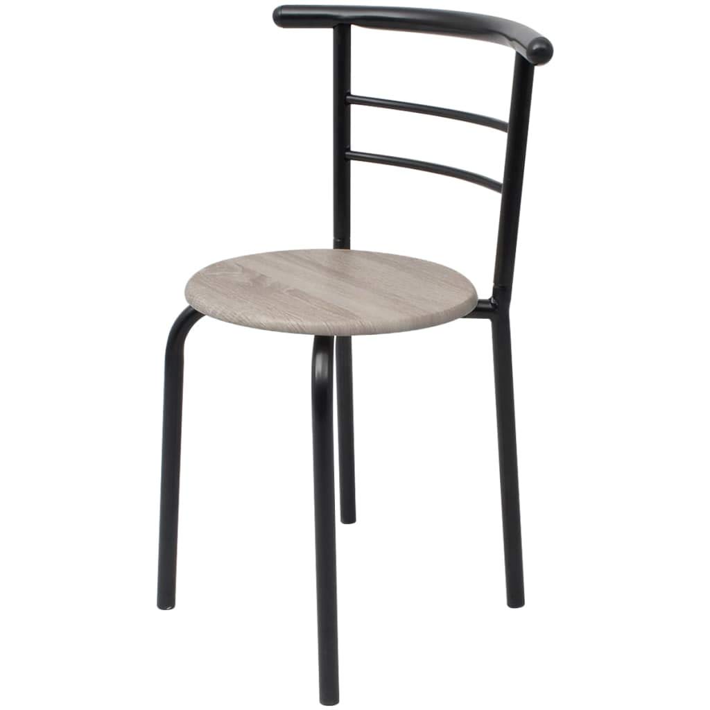 FAMIROSA Breakfast Bar Set - 3-Piece MDF Counter Height Table & Stools for Kitchen, Dining Room, or Small Space - Modern Home Furniture for Breakfast Nook, Apartment, or Condo